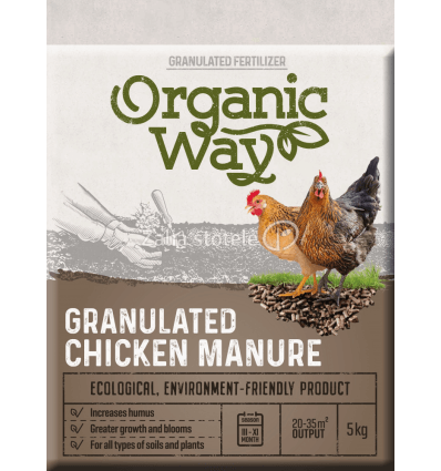 ORGANIC WAY GRANULIUOTAS VIŠTŲ MĖŠLAS 5 KG