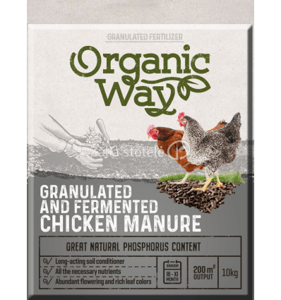 ORGANIC WAY GRANULIUOTAS FERMENTUOTAS VIŠTŲ MĖŠLAS 10 KG