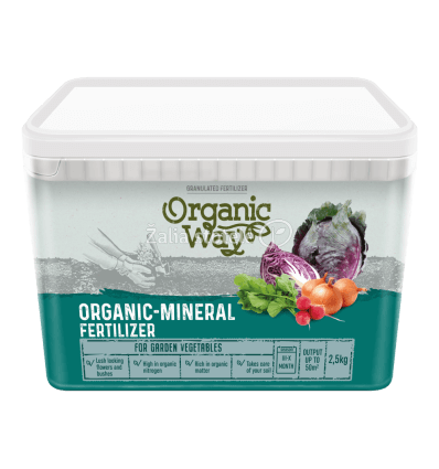 ORGANIC WAY ORGANINĖS - MINERALINĖS ŠILTNAMIUI IR DARŽUI TRĄŠOS 2,5 KG