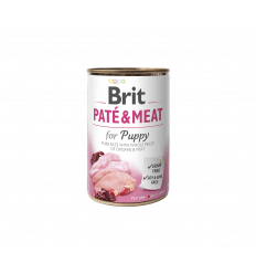 BRIT CARE CHICKEN&TURKEY PATE&MEAT KONSERVAI 400G ŠUNIUKAMS