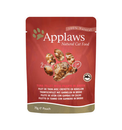 APPLAWS TUNA FILLET WITH PACIFIC PRAWN KONSERVAI 70G KATĖMS 8008ML-A