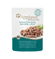 APPLAWS TUNA WITH MACKEREL IN JELLY KONSERVAI 70G KATĖMS 8255ML-A
