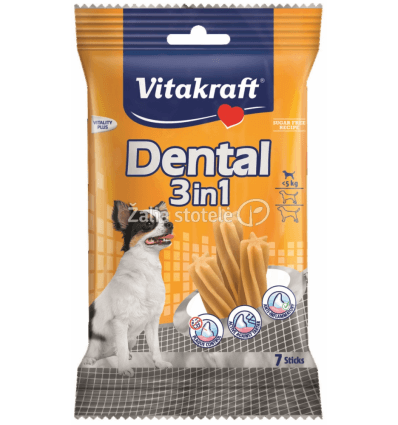 VITAKRAFT SKANĖSTAI DENTAL 3IN1 XS 7VNT 2330914 ŠUNIMS IKI 5 KG