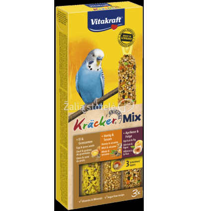 VITAKRAFT SKANĖSTAS KRACKER TRIO 3VNT PAPŪGĖLĖMS 2121231