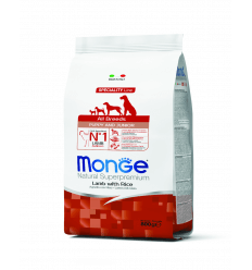 MONGE DRY DOG SPECIAL LINE - ALL BREEDS PUPPY LAMB & RICE 0,8KG ŠUNIUKAMS