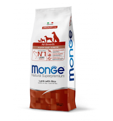 MONGE DRY DOG SPECIAL LINE - ALL BREEDS PUPPY LAMB & RICE 12KG ŠUNIUKAMS