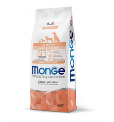 MONGE DRY DOG SPECIAL LINE - ALL BREEDS PUPPY SALMON & RICE 12KG ŠUNIUKAMS