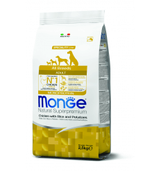 MONGE DRY DOG SPECIAL LINE - ALL BREEDS ADULT CHICKEN, RICE & POTATOES 2,5KG ŠUNIMS