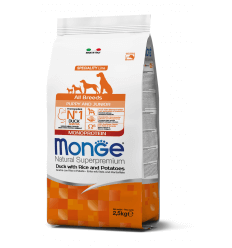 MONGE DRY DOG SPECIAL LINE MONO - ALL BREEDS PUPPY DUCK, RICE & POTATOES 2,5KG ŠUNIMS