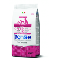 MONGE DRY DOG SPECIAL LINE - ALL BREEDS ADULT BEEF & RICE 2,5KG ŠUNIMS