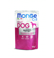 MONGE GRILL- DOG POUCHES BEEF 100G ŠUNIMS