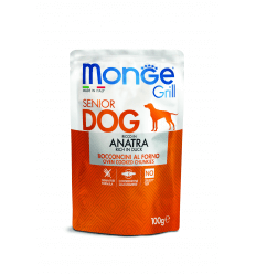 MONGE GRILL- DOG POUCHES SENIOR WITH DUCK 100G ŠUNIMS
