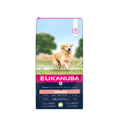 EUKANUBA DOG SENIOR L/XL BREED LAMB RICE 12 KG ŠUNIMS