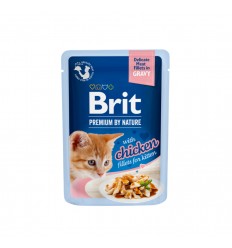 BRIT PREMIUM DELICATE FILLETS IN GRAVY WITH CHICKEN KONSERVAI 85G KAČIUKAMS