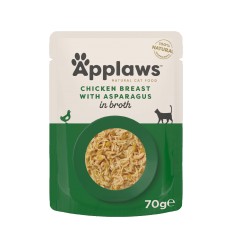 APPLAWS CHICKEN & ASPARAGUS & WILD RICE KONSERVAI 70G KATĖMS 8002ML-A