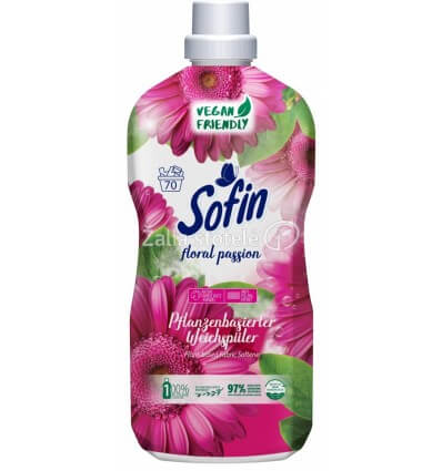 SOFIN AUDINIŲ MINKŠTIKLIS VEGANIŠKAS SU GĖLIŲ AROMATU FLORAL PASSION 1,4L