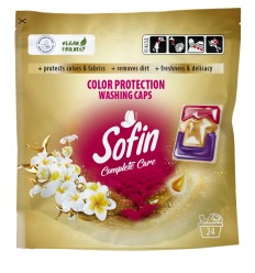 SOFIN SKALBIMO KAPSULĖS N24 SPALVOTIEMS SKALBINIAMS COMPLETE CARE&COLOR PROTECTION, 24VNT