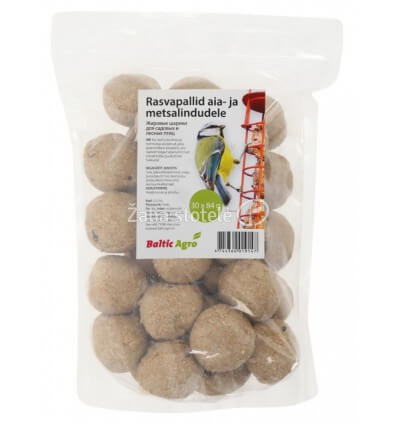 PAUKŠČIŲ LESALAS 30X90G FAT BALLS BE TINKLELIO LAUKINIAMS PAUKŠČIAMS